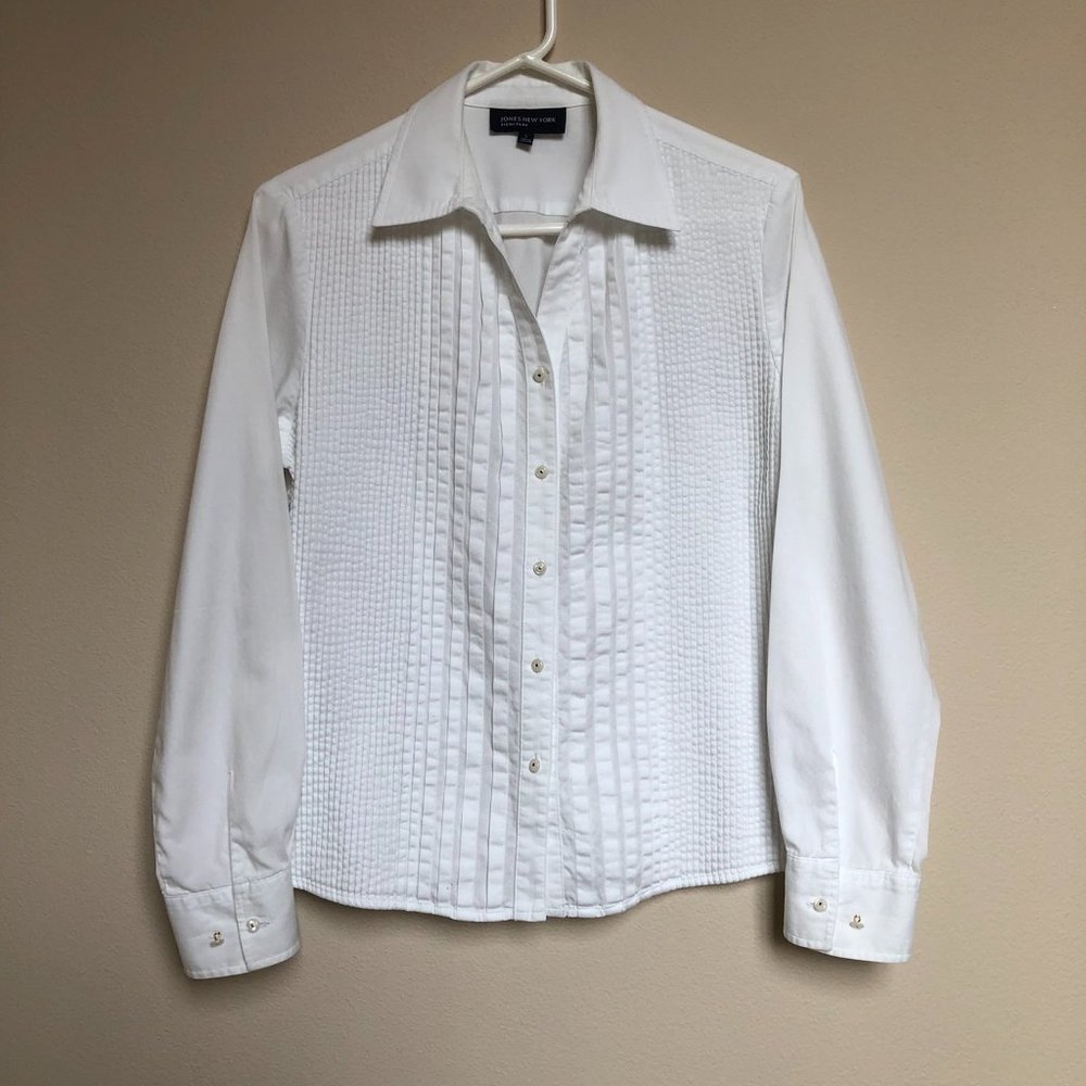 Jones New York Signature Collection white dress shirt, large